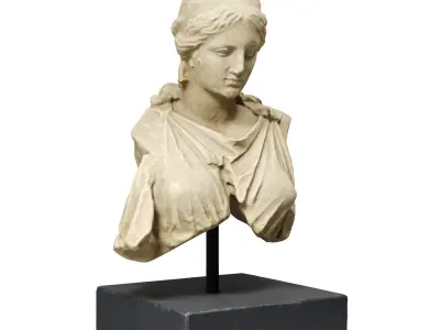 Dionysos bust Low-poly 3D model