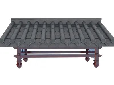 Chinese eaves Low-poly 3D model