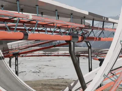 Acrobatic Track Low-poly 3D model