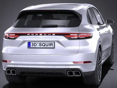  LowPoly Porsche Cayenne Turbo 2018 Low-poly 3D model