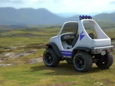 4WD Mini Low-poly 3D model