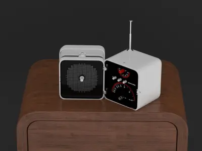 Radio Low-poly 3D model get