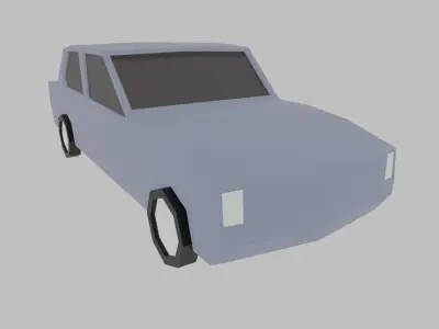 Low Poly Car with Multiple Textures Low-poly 3D model