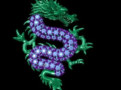 Dragon pendant 3D print model