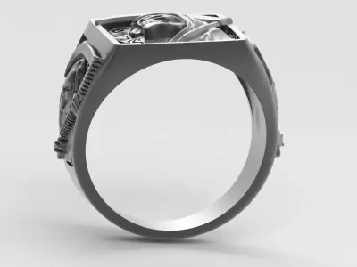 holy death ring - Anillo santa muerte 3D print model
