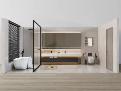 Vanity bathroom set 18 3D model