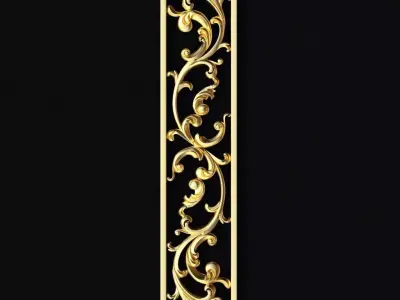 Central decor ornament for furniture 3D model 424
