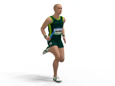 Athlete Action Set-02 3D model