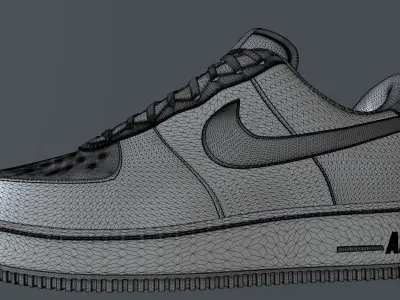 NIKE AIR FORCE 1 LOW SHOES PBR Low-poly 3D model