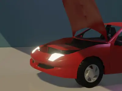 Pontiac Sunfire lowpoly 3D model