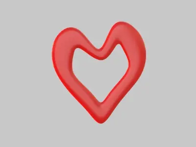 Heart icon v 35 3D model