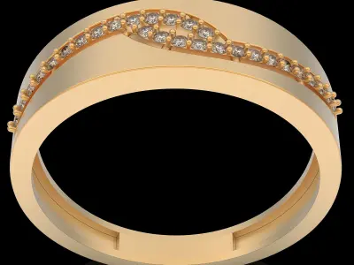 luxury ring made in matrix 3D print model
