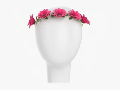 Flower female wreath 3D model