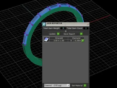Engagement diamond ring baguette Free 3D print model
