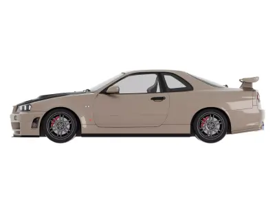 Nissan GTR Skyline custom Low-poly 3D model