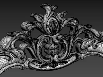 ChAIR-3 ornate gold chair Low-poly 3D model