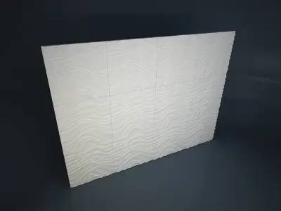03 GESSO PATTERN 3D WALL Low-poly 3D model