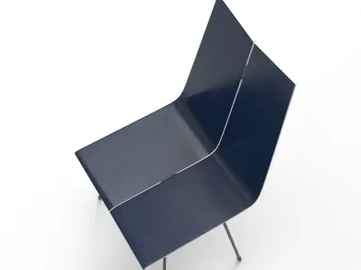 Plast Chair Low-poly 3D model
