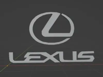 Lexus 3D Logo Low-poly 3D model