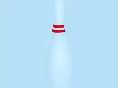 Bowling Pin Low-poly 3D model order