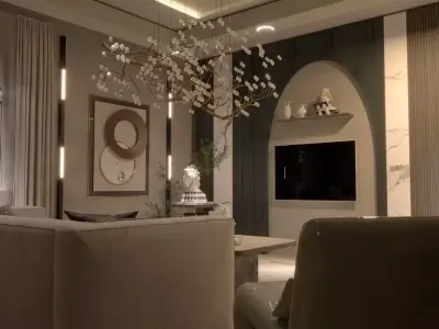 living room  3D model 5