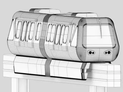 Monorail Train 3D model