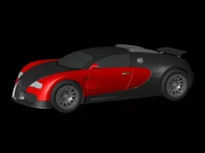 Bugatti Veyron Low-poly 3D model