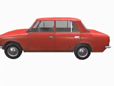 Soviet car Lada 2101 Low-poly 3D model