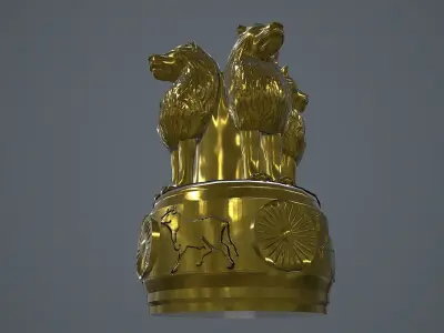 Indian National Emblem 3D model