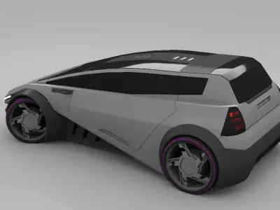 sci-fi  car  3D model