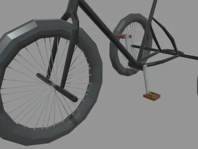 Low Poly Adult Tricycle 01 Low-poly 3D model