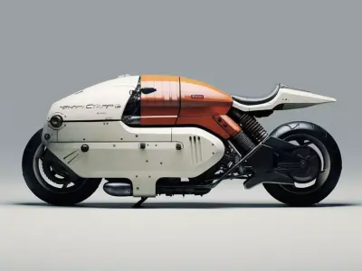 Futuristic Cyberpunk Motorcycle 3D model