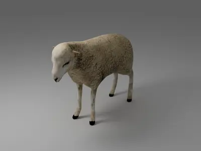 Sheep Rigged 3D model Low-poly 3D model
