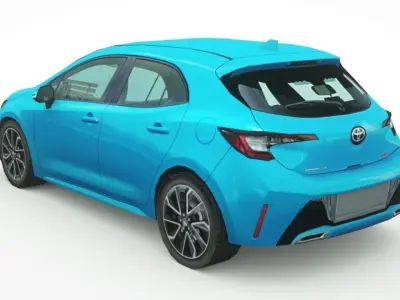 Toyota Corolla XSE Hatchback 2019 Low-poly 3D model