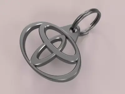 Toyota Logo Keychain - Ready to 3D Print 3D print model