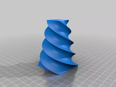  Simple Twisted Vase 2 Free 3D print model
