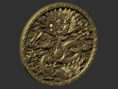 dragon golden 3D print model buy