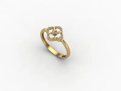 gold ring pint jewelry model 3d stl  3D print model