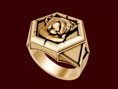 Dog Ring luxury iconic 3D print model