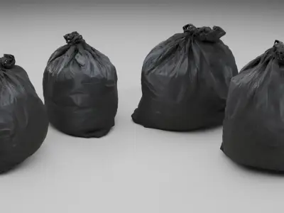 FREE Trash Bag Set Of 4 Free 3D model