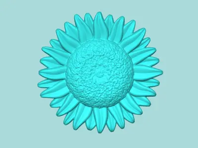 Sunflower 14 - Silicone Mold Maker - Template 3D print model