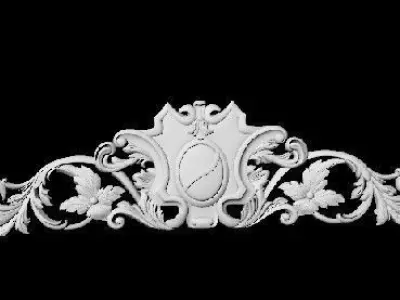 Central decor ornament for furniture 3D model 841