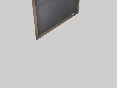 Chalkboard Wall Low-poly 3D model