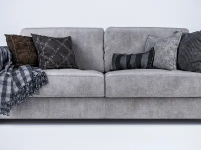 Modern Sofa 2 Seats Longue 3D model 3D model