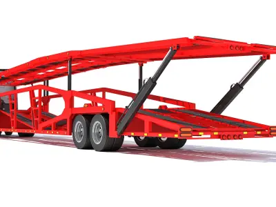 Car Carrier Semi Truck Trailer 3D model