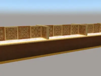 Library Study Desk Free 3D model