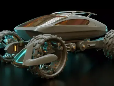Mars explorer car 3D model