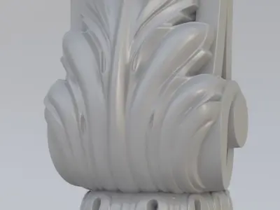 Lion Pillar Baluster 3D model