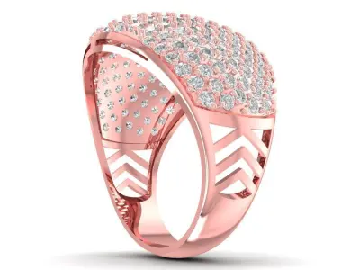 Luxury Round Pave Diamond Men Ring 3D Model  2797 3D print model