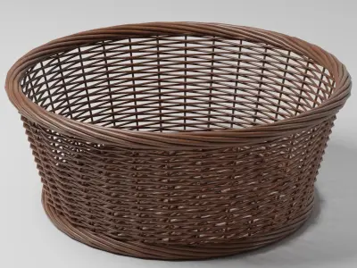 Wicker Basket Free 3D model purchase